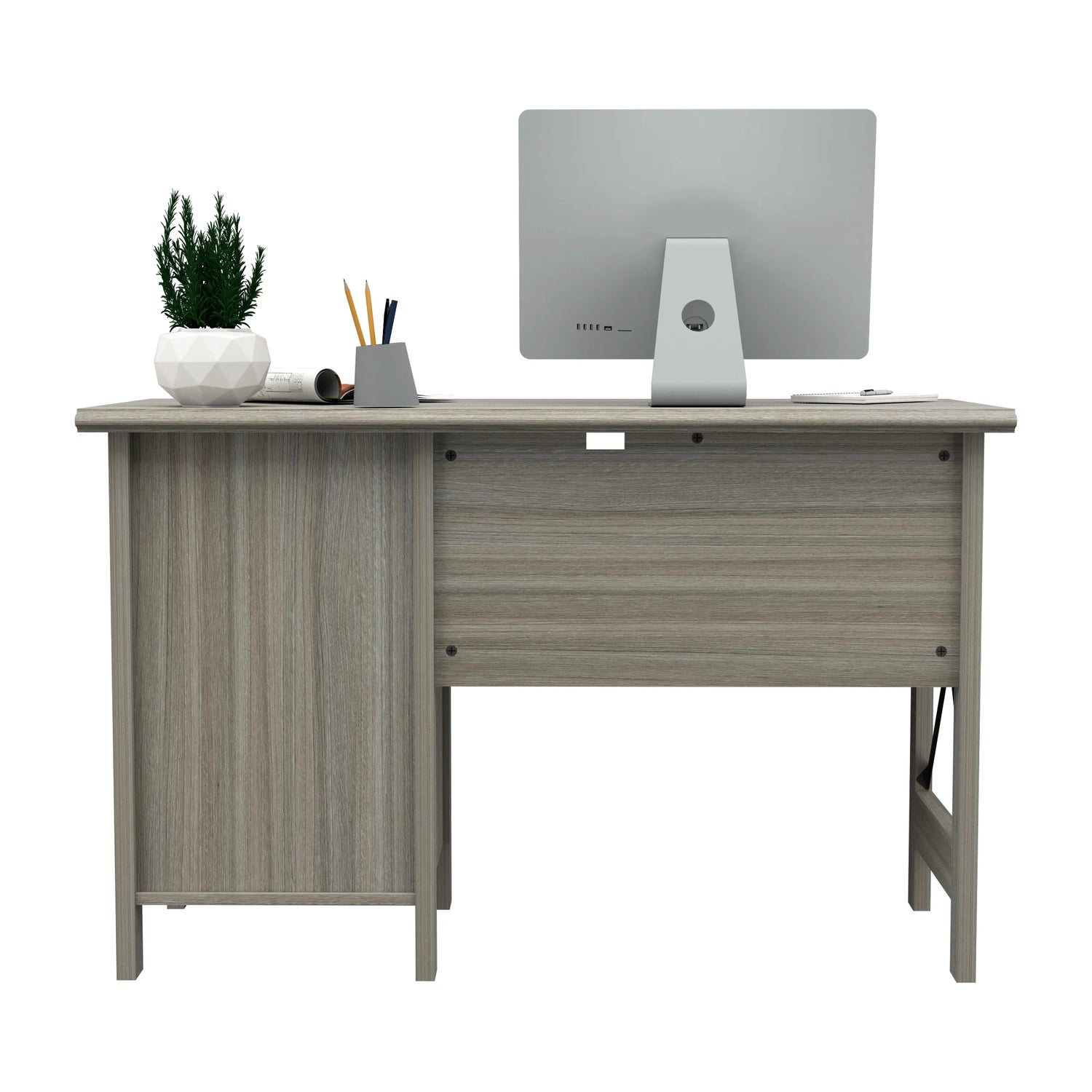 Inval 2-Drawer Computer Desk with Keyboard Tray