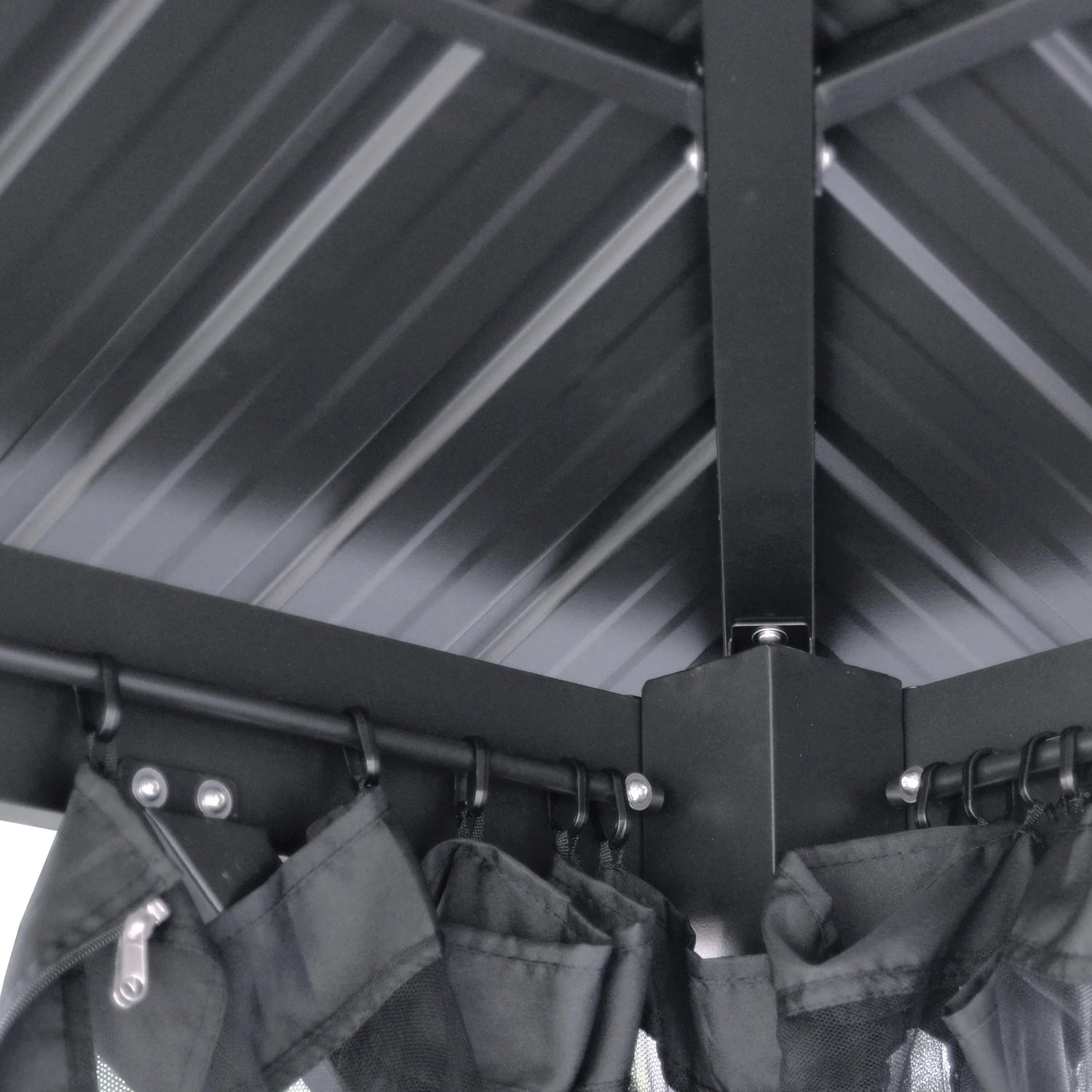 Pablo 10-Foot Square Hardtop Aluminum Gazebo by