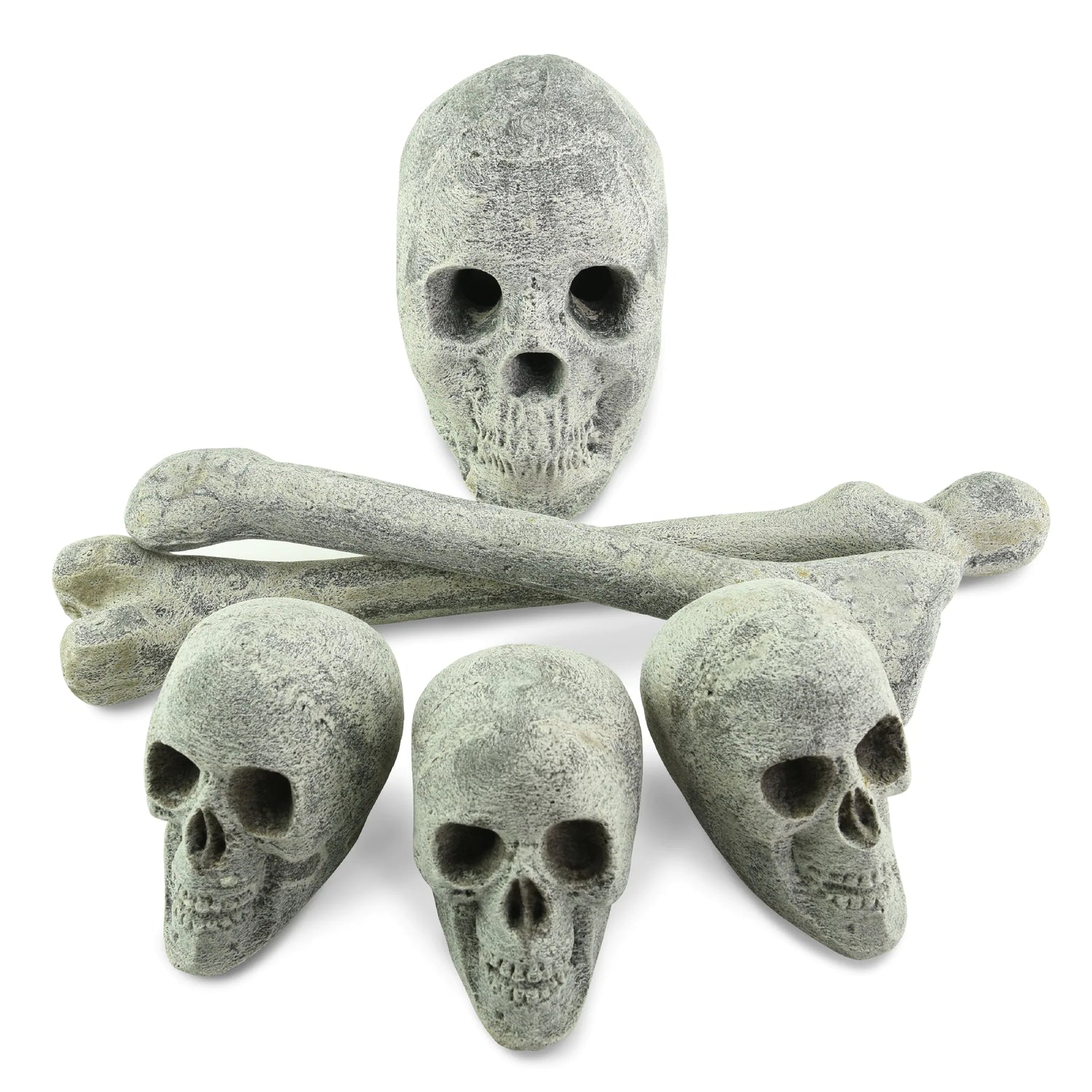 Ceramic Fire Pit Decor | Fire Pit Skulls and Bones | Halloween Pumpkin | for Fire Pits and Fireplaces | Spooky and Scary Decor