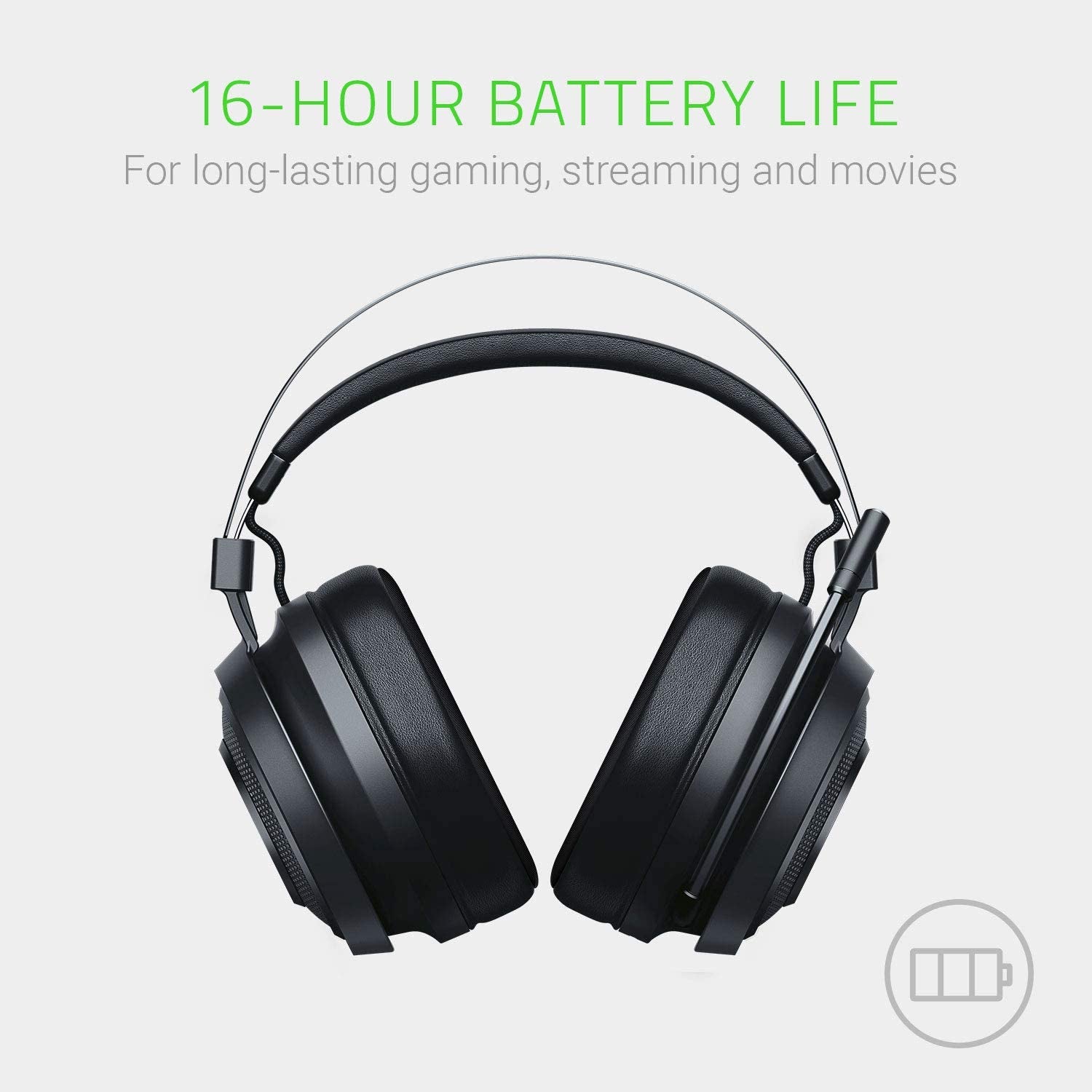 Nari Essential Wireless 7.1 Surround Sound Gaming Headset: THX Spatial Audio - Auto-Adjust Headband & Swivel Cups - Auto-Adjust - Flip Mic - for PC, PS4, PS5 Only - Black
