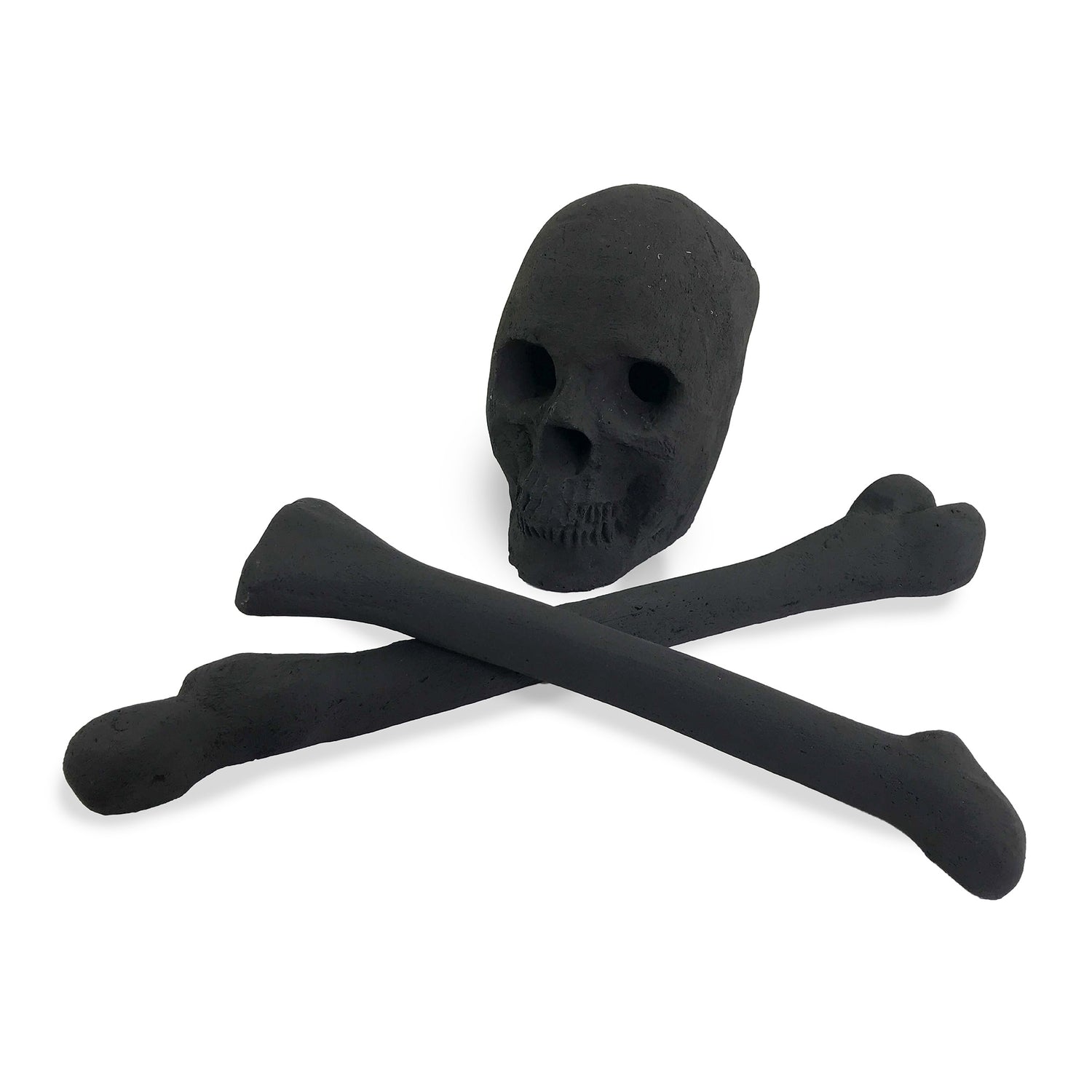 Ceramic Fire Pit Decor | Fire Pit Skulls and Bones | Halloween Pumpkin | for Fire Pits and Fireplaces | Spooky and Scary Decor