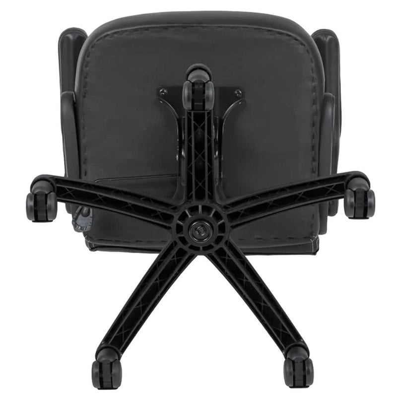 High Back Racing Style Ergonomic Gaming Chair with Flip-Up Arms, Black Leathersoft