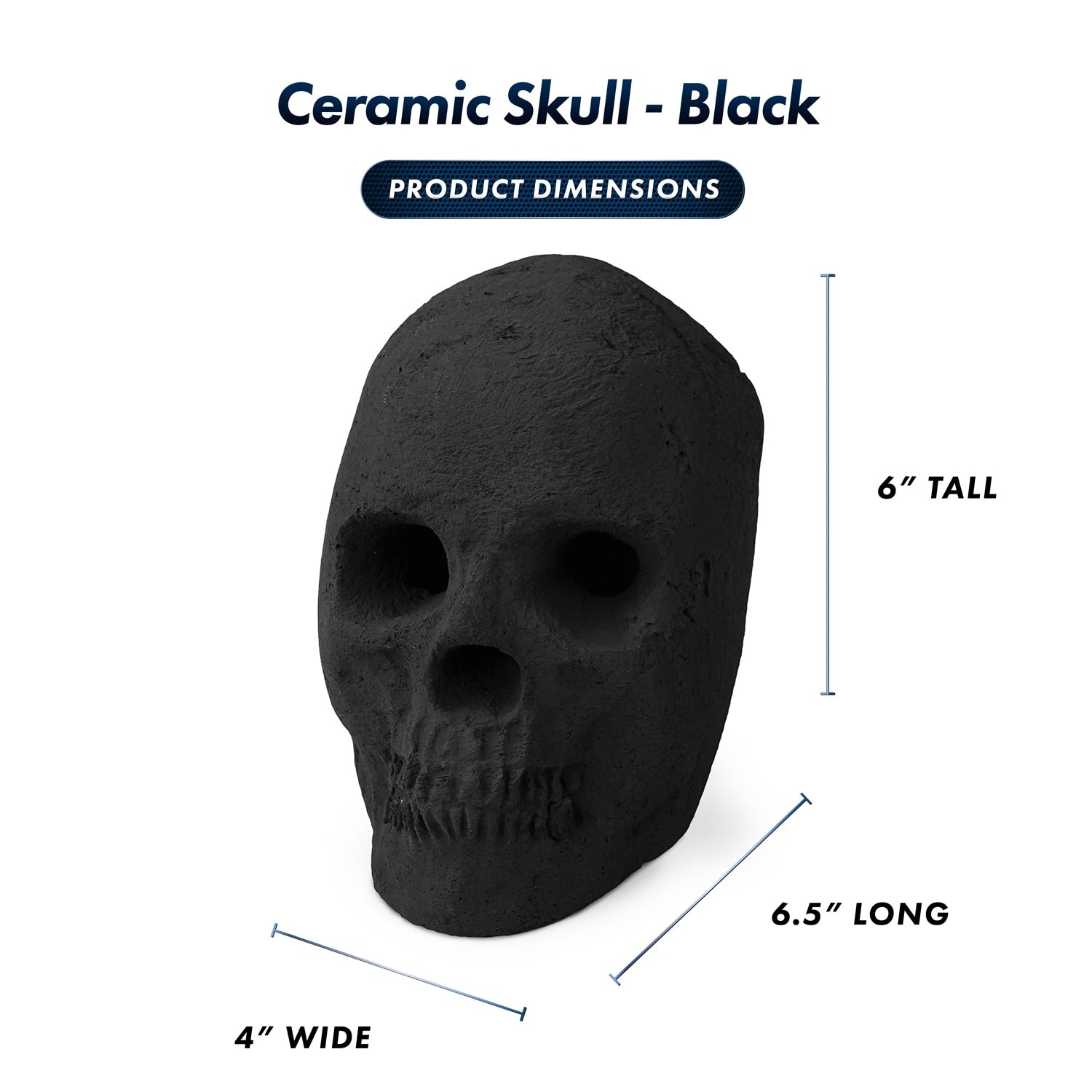 Ceramic Fire Pit Decor | Fire Pit Skulls and Bones | Halloween Pumpkin | for Fire Pits and Fireplaces | Spooky and Scary Decor
